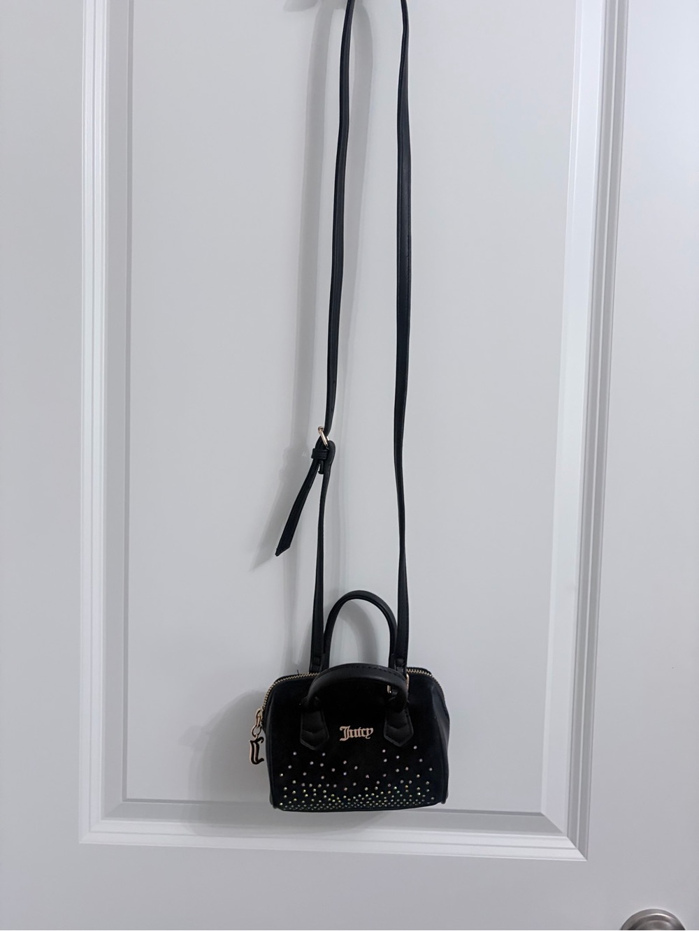 Juicy Couture Black Mini Crossbody with Studded Accent